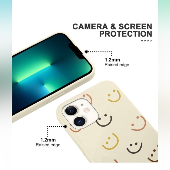 RUMDEY 2 Pack Happy Smiles Face for iPhone X/XS 5.8 Inch Phone Case - Picture 2 of 3